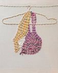 Hand embroidery textile art-Feel Like Matching 感覺像在配對 by Karry Hon Ka Yi 韓嘉怡