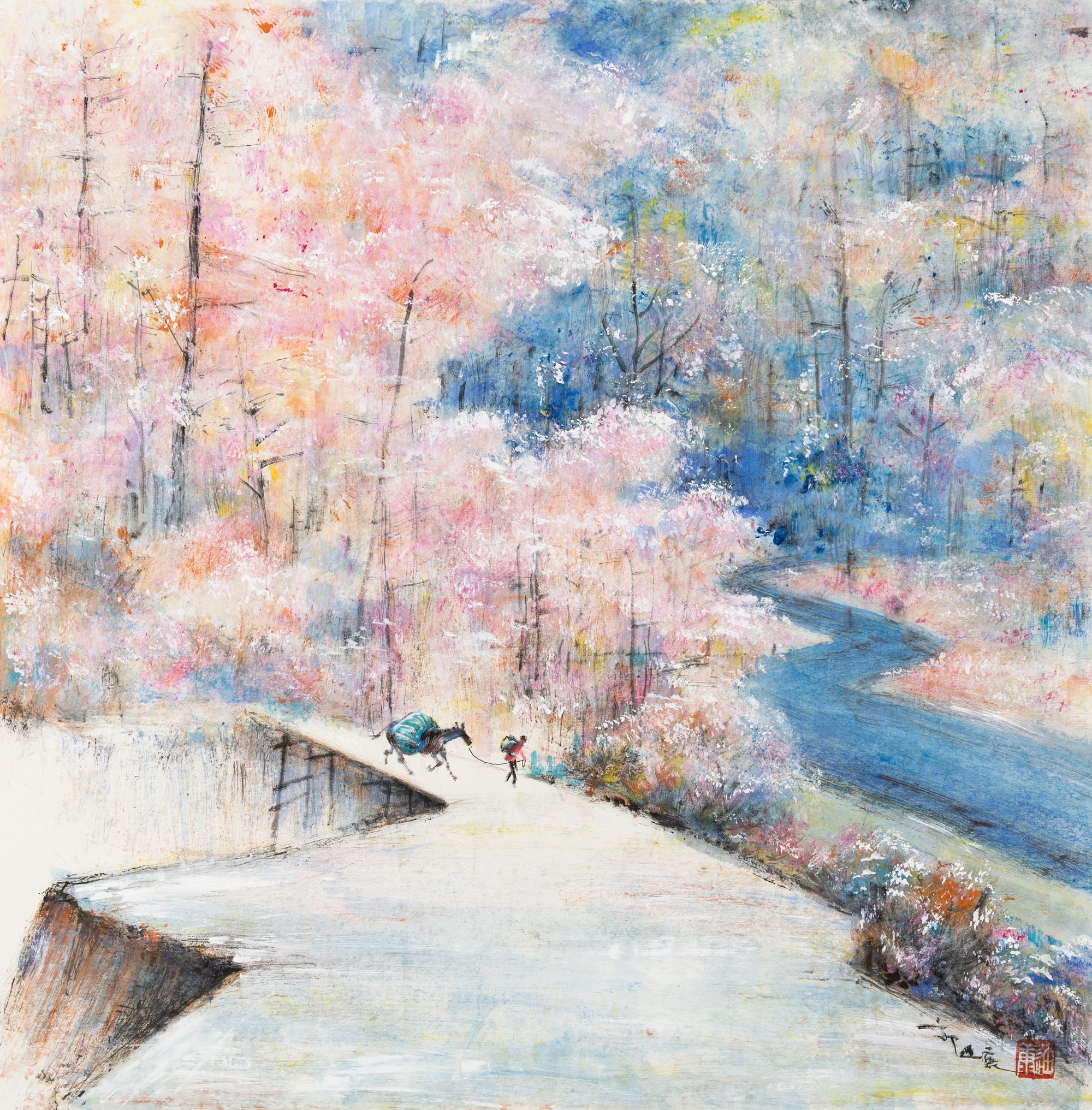 郭迪康-Kwok-Ti-Hong-初雪69.5x68.5cm