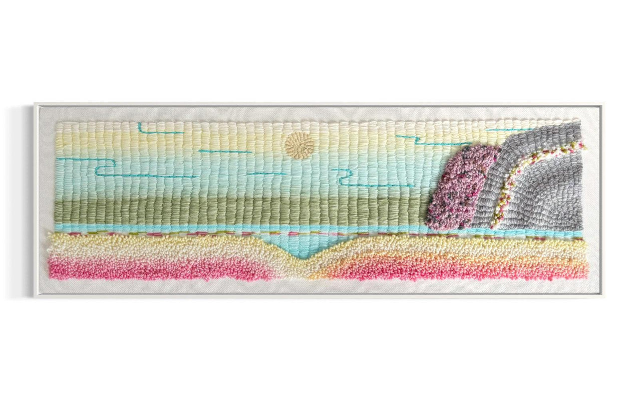 Hand embroidery textile art-Be With You 3 by Karry Hon Ka Yi 韓嘉怡