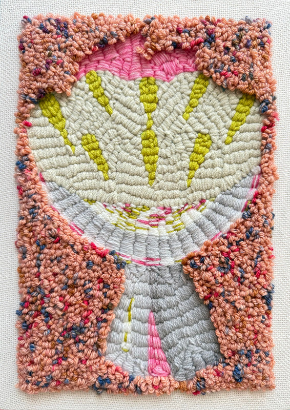 Hand embroidery textile art-Blossom Rhapsody (1 of 2) by Karry Hon Ka Yi 韓嘉怡