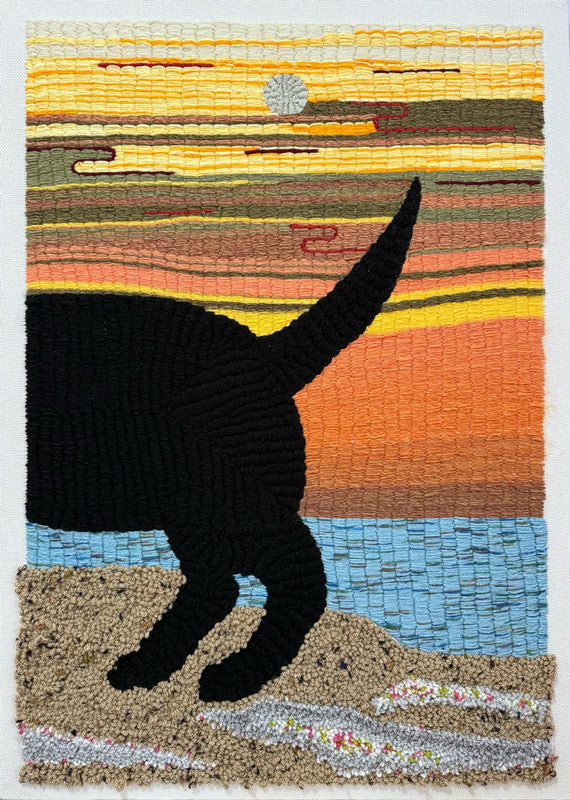 Hand embroidery textile art-Forever by the Tide by Karry Hon Ka Yi 韓嘉怡