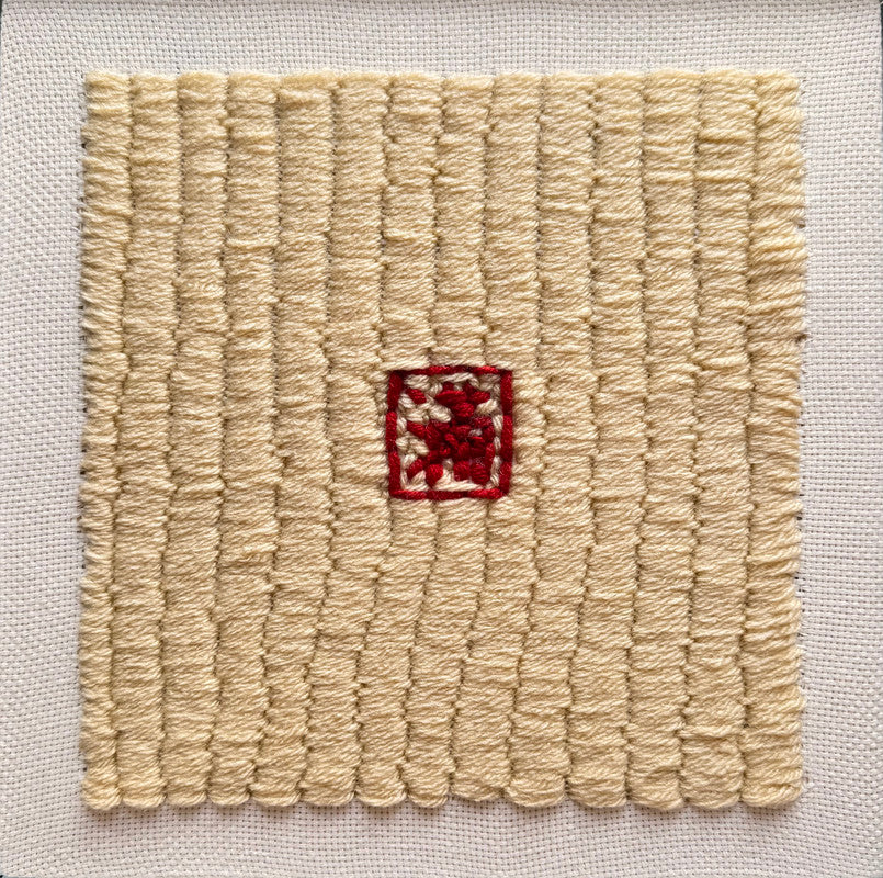 Hand embroidery textile art-Full 滿 by Karry Hon Ka Yi 韓嘉怡
