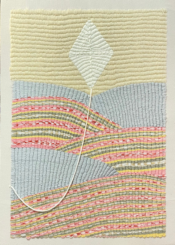 Hand embroidery textile art-Hold My Hand and Walk Along by Karry Hon Ka Yi 韓嘉怡