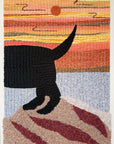 Hand embroidery textile art-Shadow on the Horizon 地平線上的陰影 by Karry Hon Ka Yi 韓嘉怡