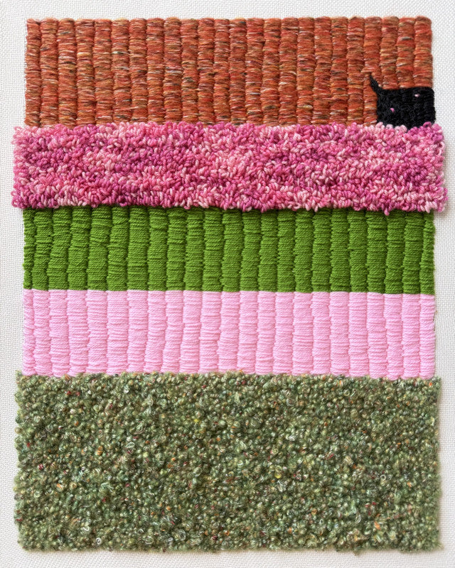 Hand embroidery textile art-Resident of the Fields 田野的居民 by Karry Hon Ka Yi 韓嘉怡