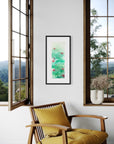 Green lotus leaves sway in the cool breeze 綠荷舒卷涼風曉