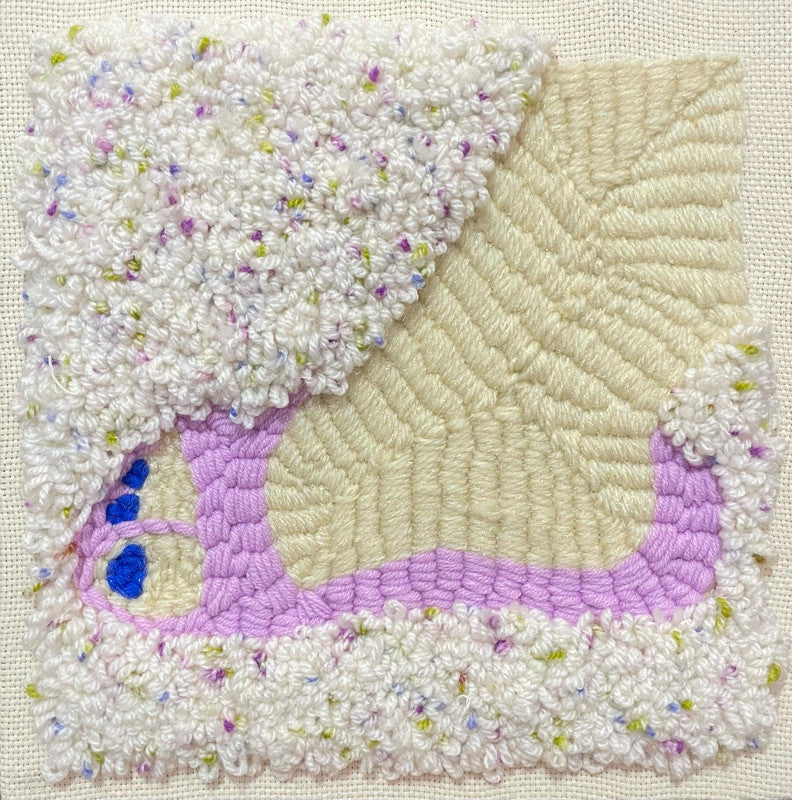 Hand embroidery textile art-My Feet Have Their Own Thought by Karry Hon Ka Yi 韓嘉怡