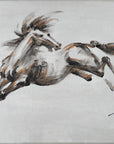 Acrylic Painting-Galloping horse 奔馬 29.7x42cm by Kwok Ti Hong 郭迪康
