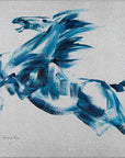 Acrylic Painting-Galloping horse 奔馬 29.7x42cm by Kwok Ti Hong 郭迪康