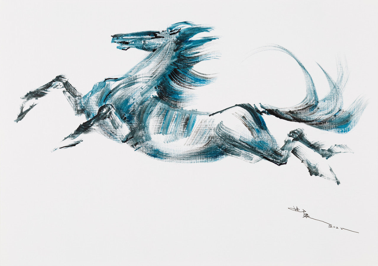 Galloping horse 奔馬 by Kwok Ti Hong 郭迪康