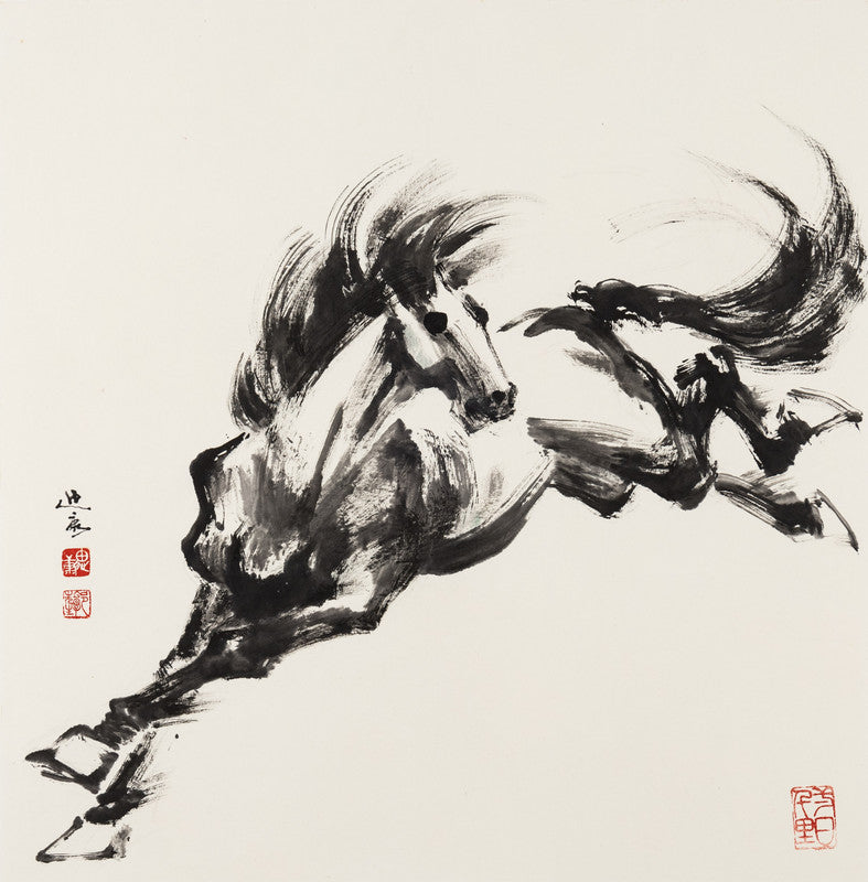 Galloping horse 奔馬 by Kwok Ti Hong 郭迪康