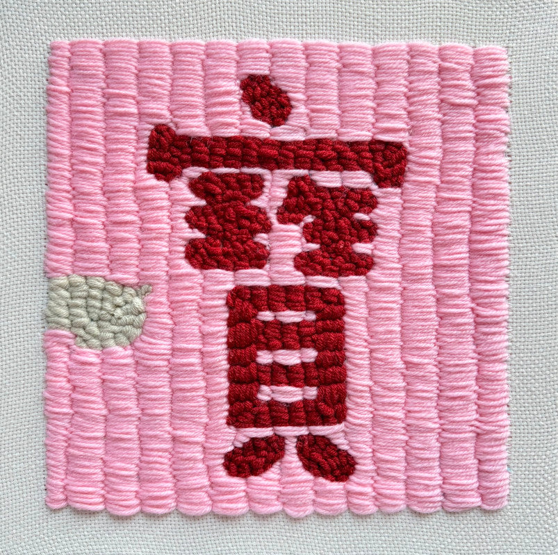 Hand embroidery textile art-Treasure 寳 by Karry Hon Ka Yi 韓嘉怡