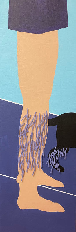Hand embroidery textile art-Walk With Me Darling (2 of 2) by Karry Hon Ka Yi 韓嘉怡