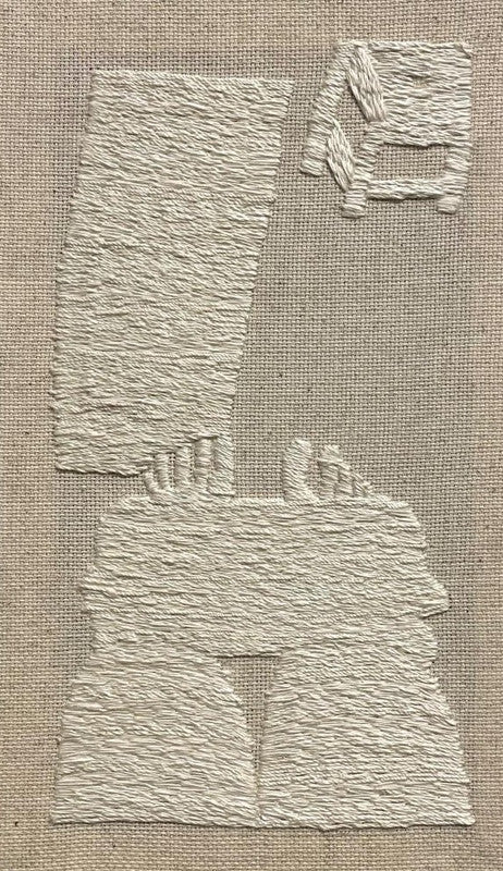 Hand embroidery textile art-Whispers of Spontaneity by Karry Hon Ka Yi 韓嘉怡