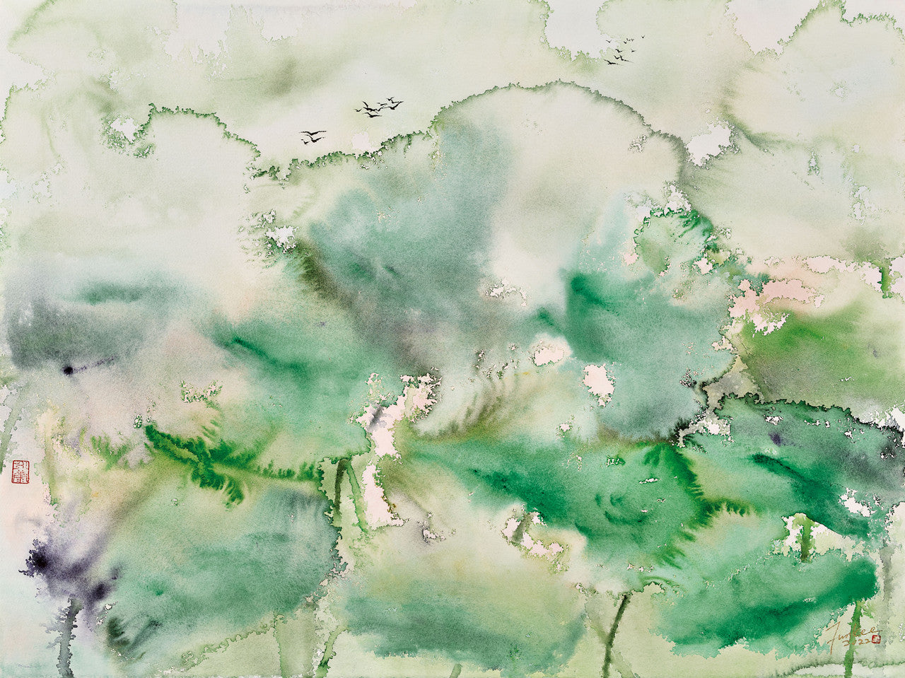 Watercolor Painting - Dancing Like Flying 翻舞若飛 by Siu Fun Kee 蕭芬琪