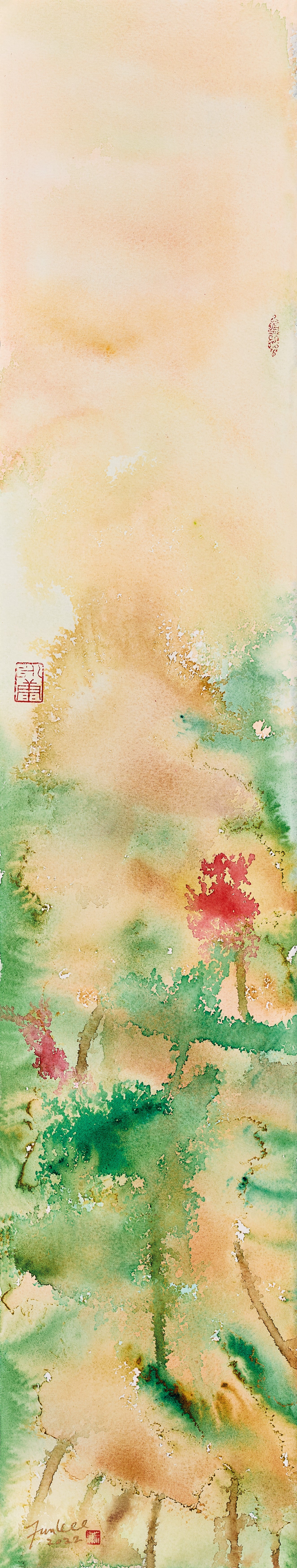 Watercolor Painting - Fine Jade with Virtuous Beauty 巧玉懿美 by Siu Fun Kee 蕭芬琪