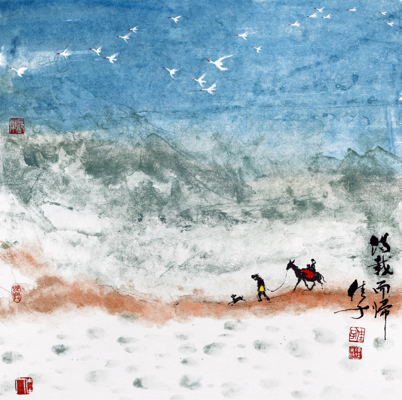 レア 美人画の俊才 陳貴平Chen Guipingが描く油彩画飾皿 本物